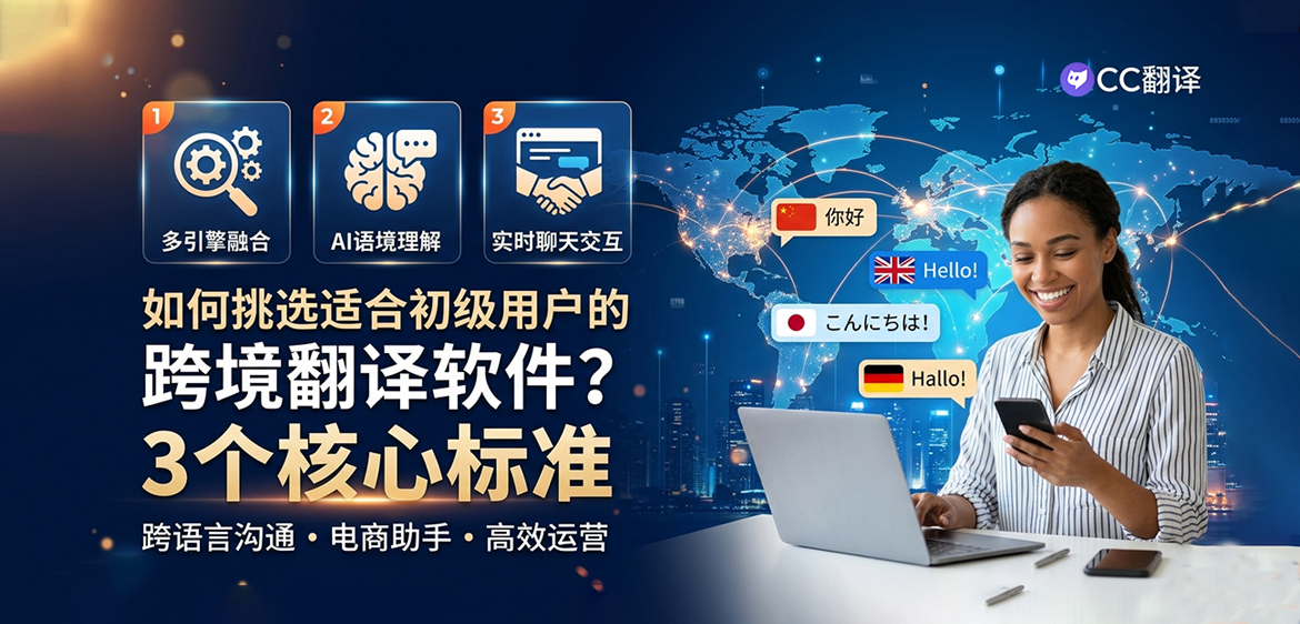cc翻译-如何挑选适合初级用户的跨境翻译软件？3个核心标准